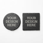 Custom Engraved Slate Coaster – Personalised Square or Round