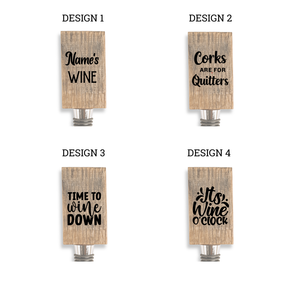 Bottle stopper standard engraving design options 1-4
