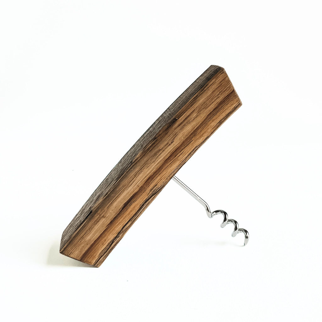 Barrel Stave Corkscrew - Rustic Oak | Handcrafted T-Style Opener