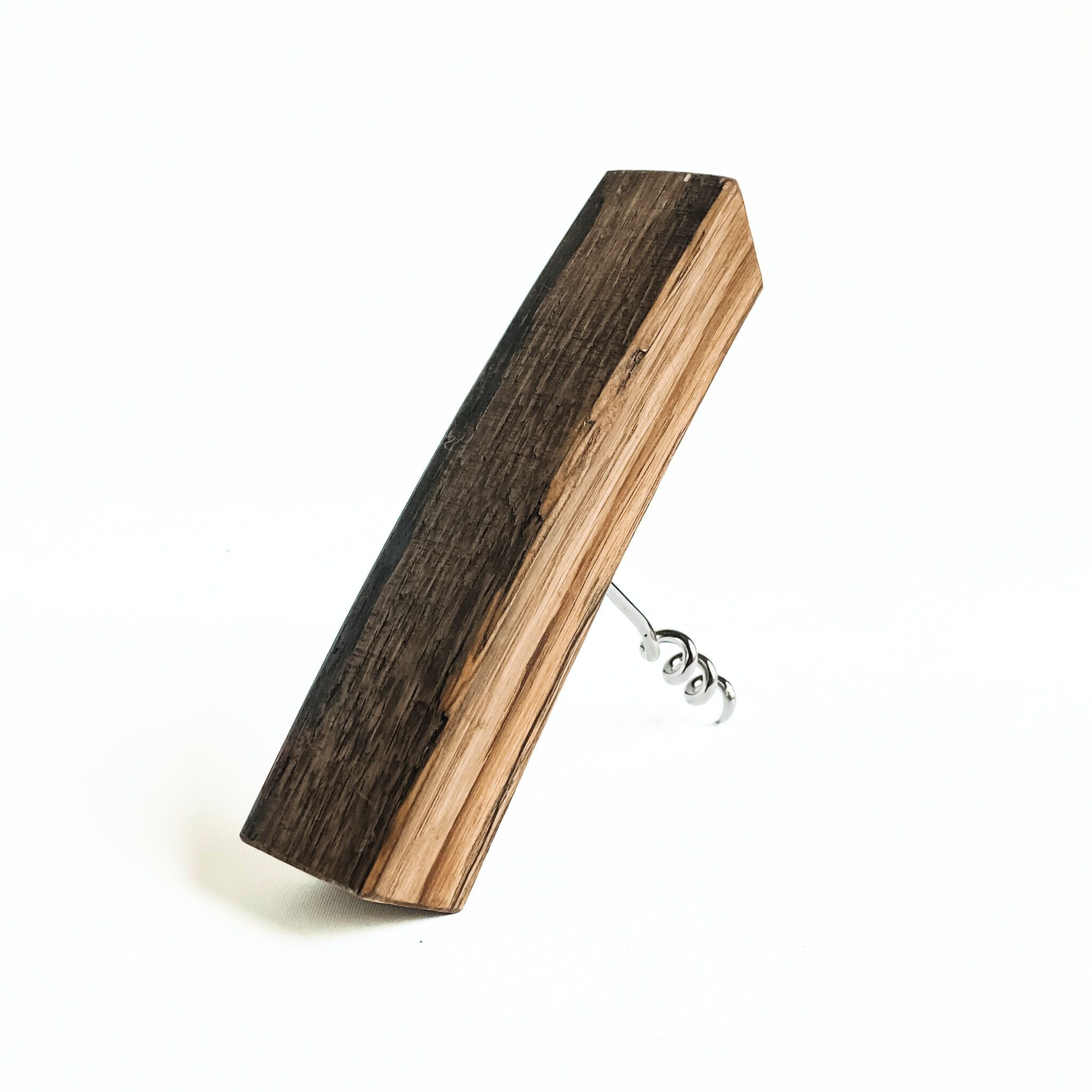 Barrel Stave Corkscrew - Rustic Oak | Handcrafted T-Style Opener
