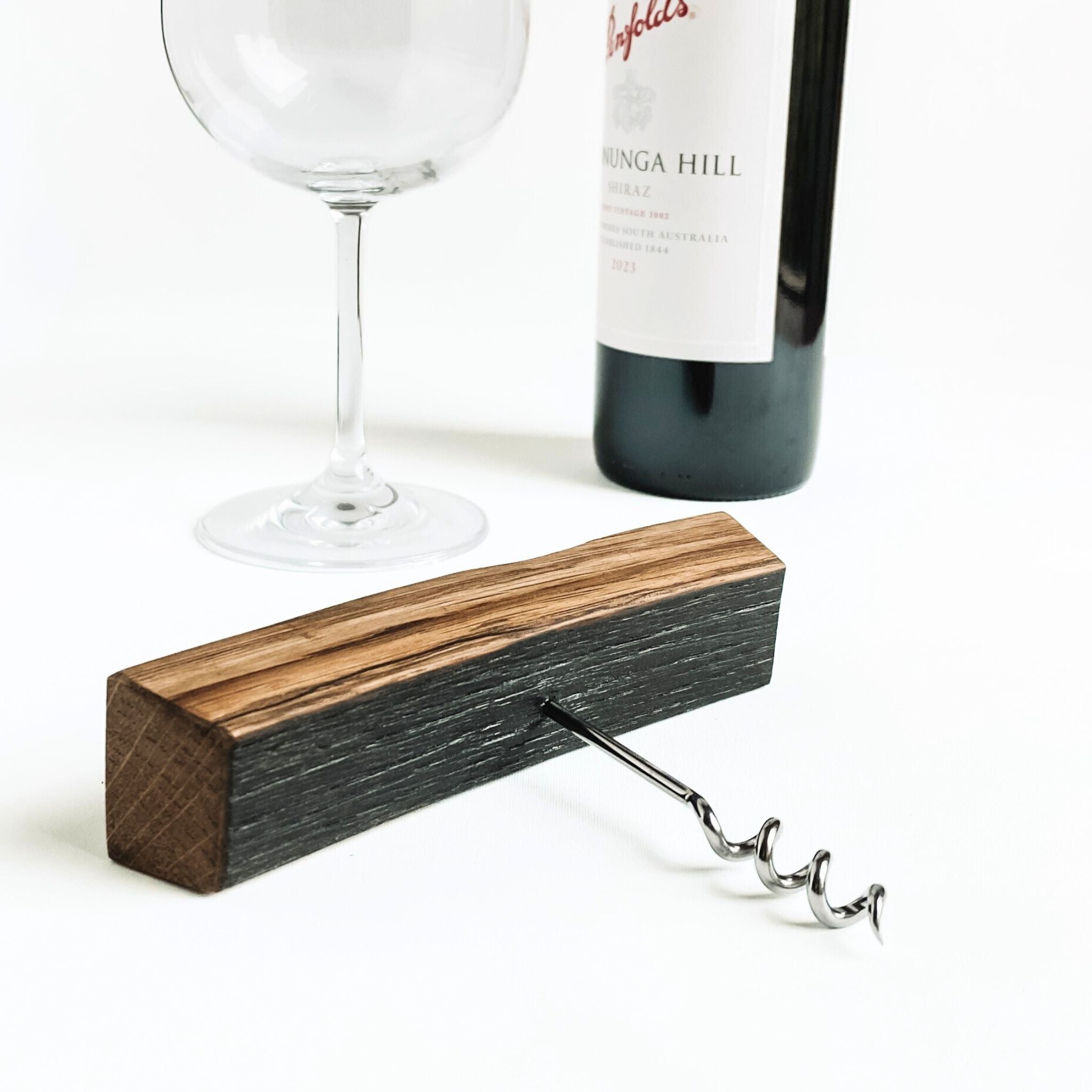 Barrel Stave Corkscrew - Rustic Oak | Handcrafted T-Style Opener