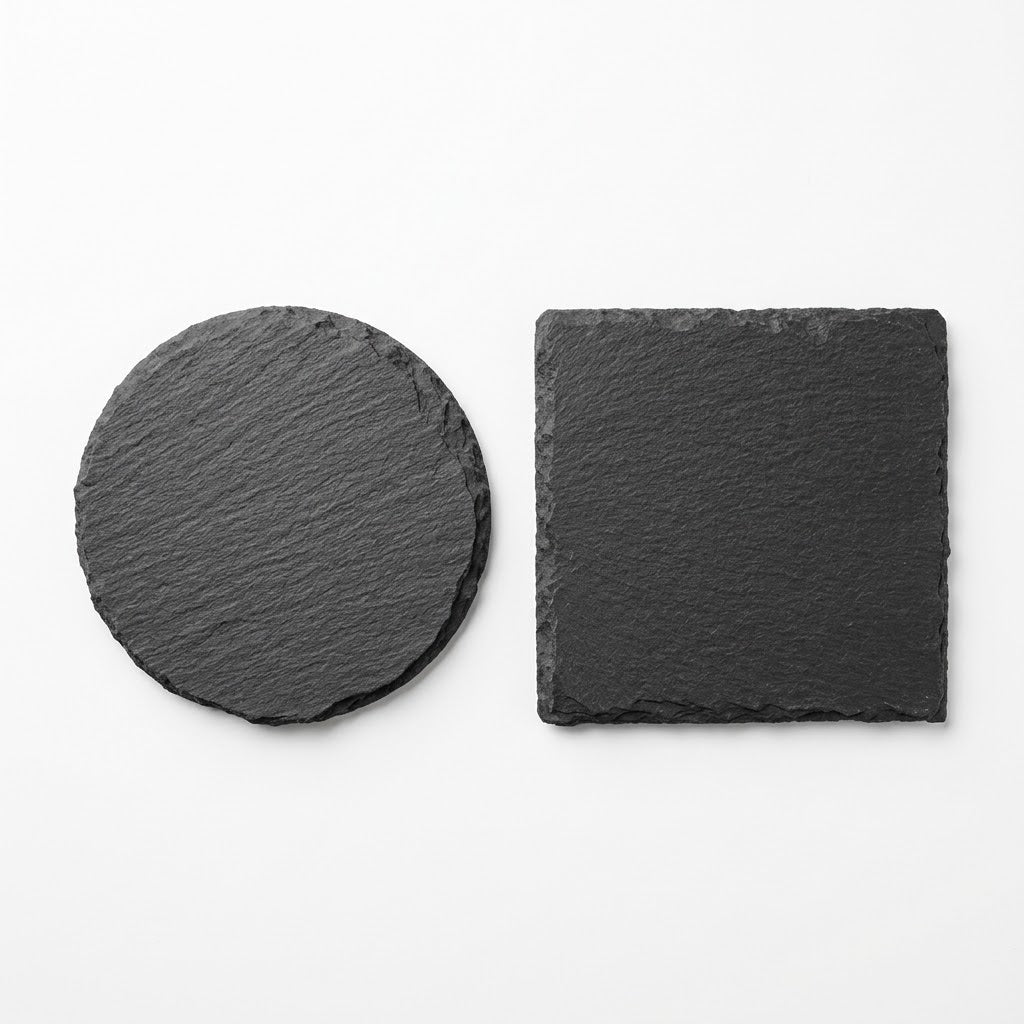 Custom Engraved Slate Coaster – Personalised Square or Round