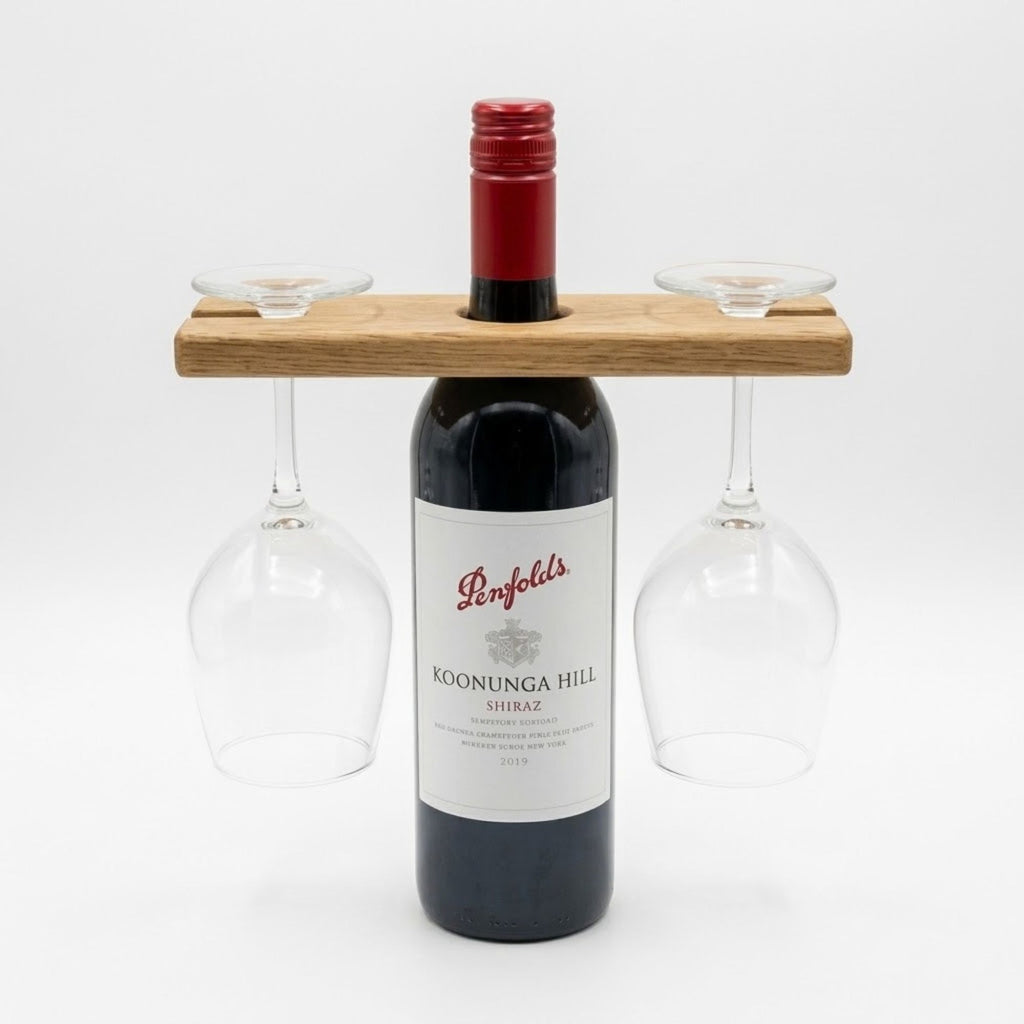 Hardwood Wine Butler & Glasses Gift Set