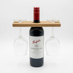 Hardwood Wine Butler & Glasses Gift Set