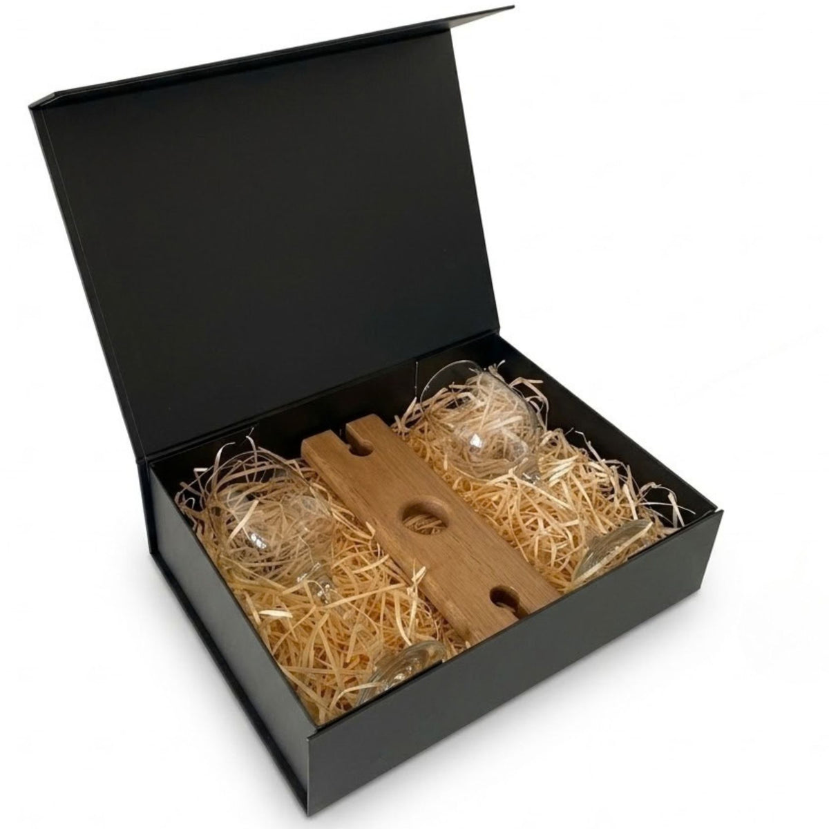 Hardwood Wine Butler & Glasses Gift Set