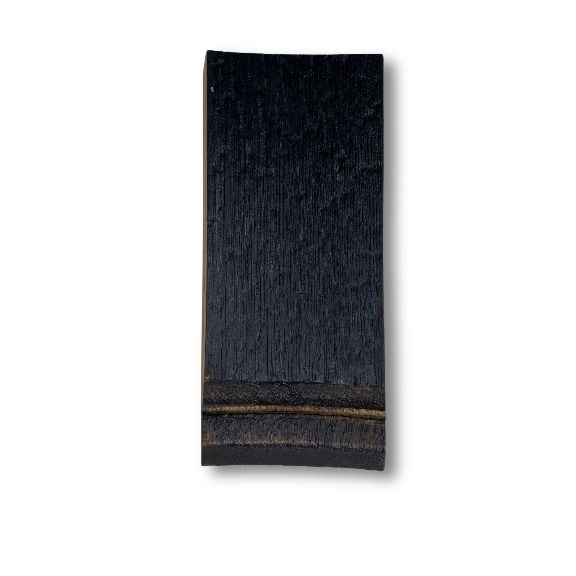 Barrel stave whisky coaster, back view