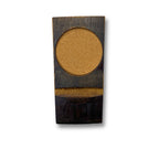 Barrel stave whisky coaster and cigar rest, top view