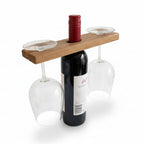 Hardwood Wine Butler & Glasses Gift Set