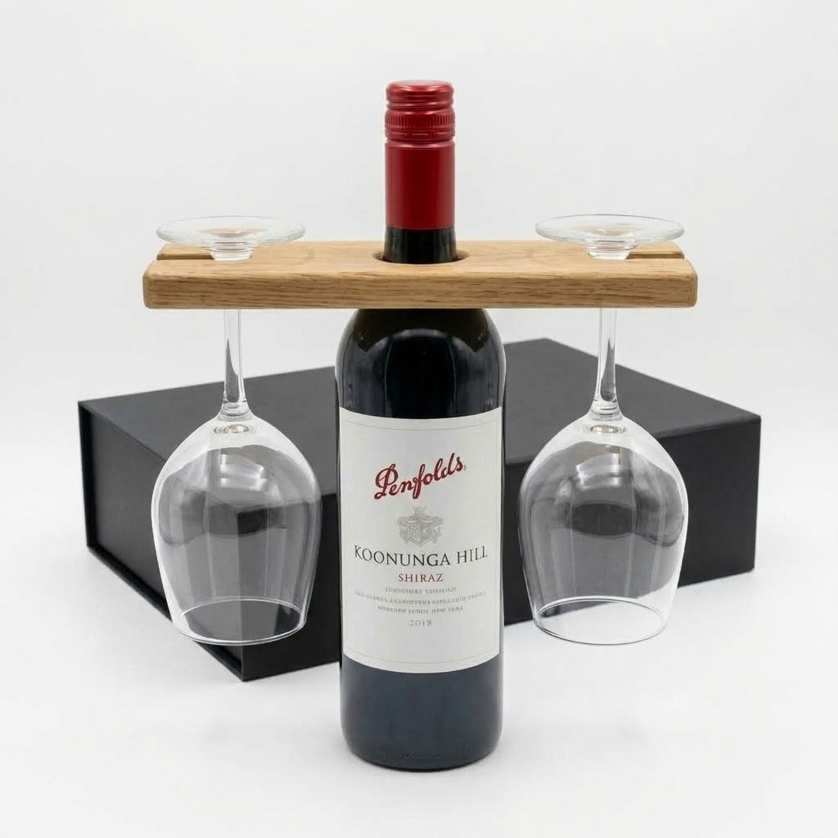 Hardwood Wine Butler & Glasses Gift Set